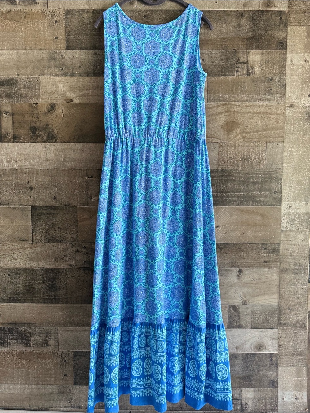 Talbots Blue Patterned Maxi Dress - Picture 5 of 7